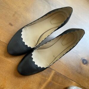Chloe Black Scalloped Heels